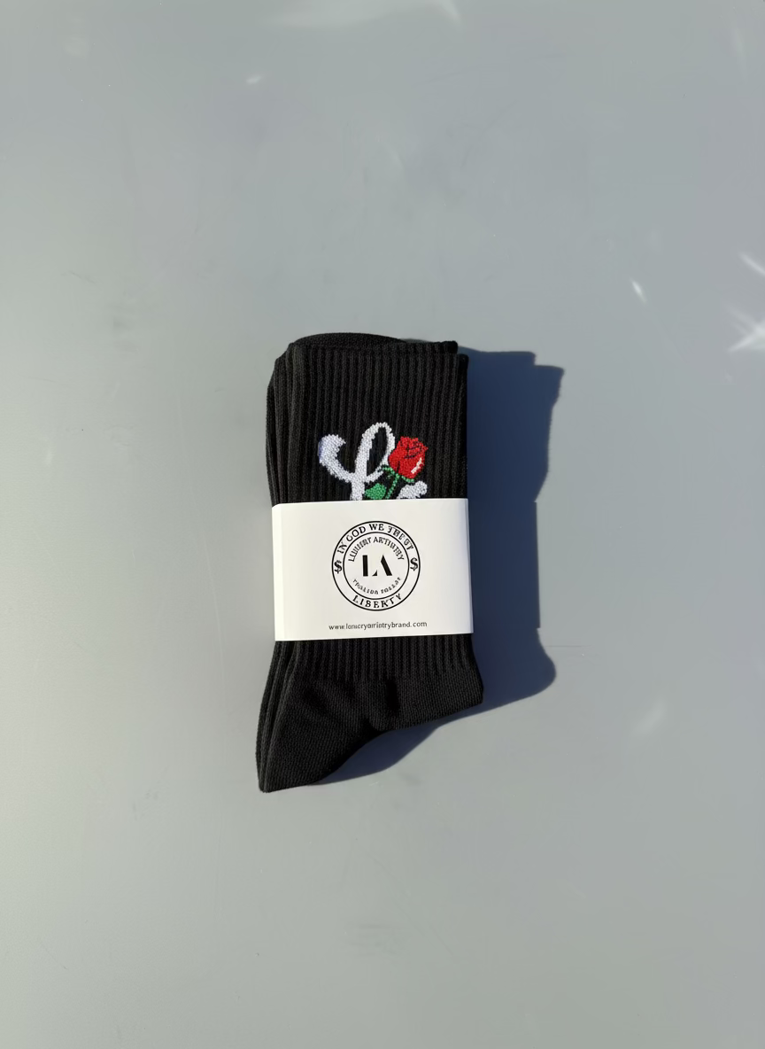 Black "LA" Socks